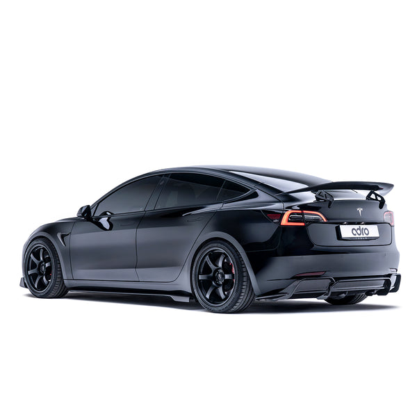 Tesla Model 3 Carbon Fiber Rear Diffuser V2 - ADRO 