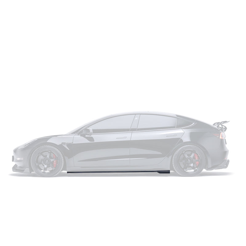 Tesla Model 3 Carbon Fiber Side Skirt V2 - ADRO 